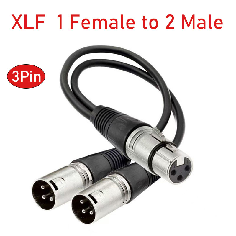 Audio Splitter Y - Cable divisor XLR, adaptador Y hembra