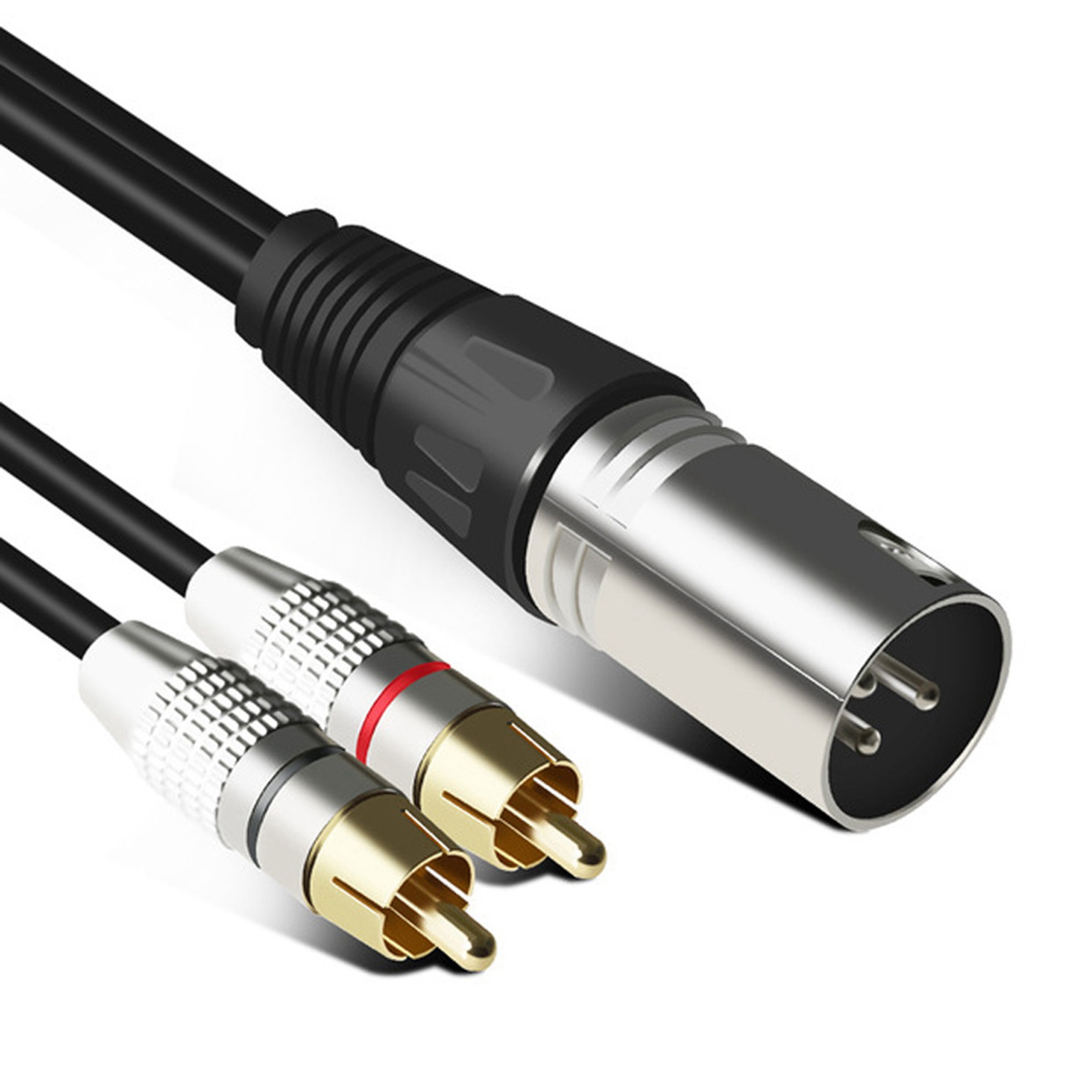 1 conector XLR macho a 2 RCA m - Audio Splitter Y reseña y precio
