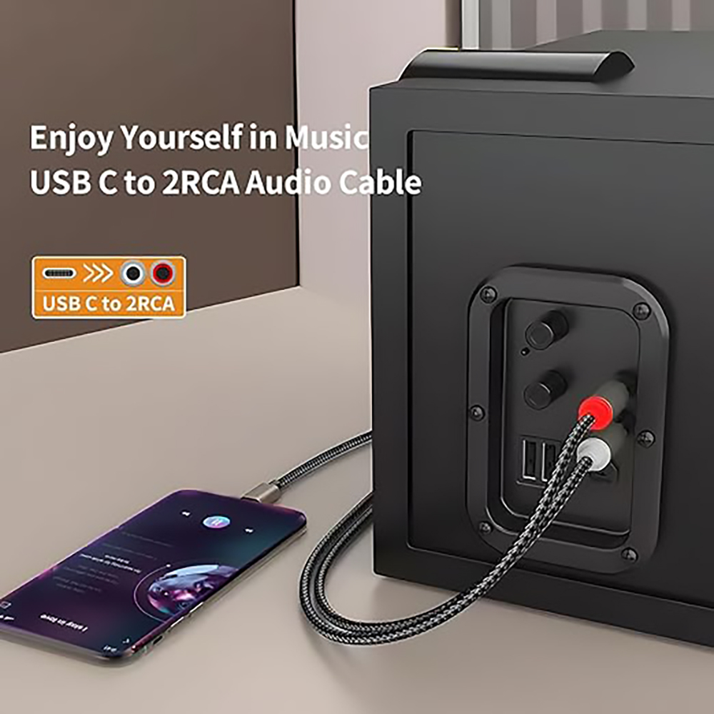 Cable de audio USB C a 2 RCA,  - Earphone Splitter Jack reseña y precio